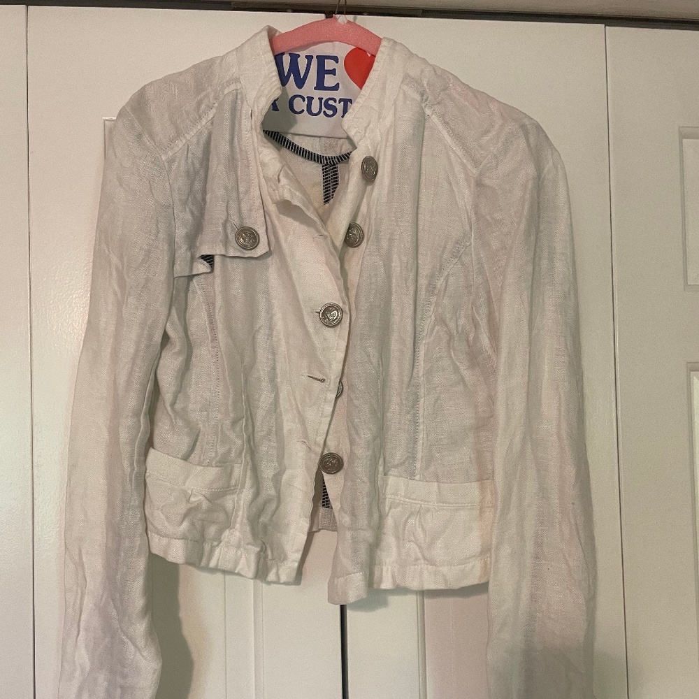Linen Military Style Jacket